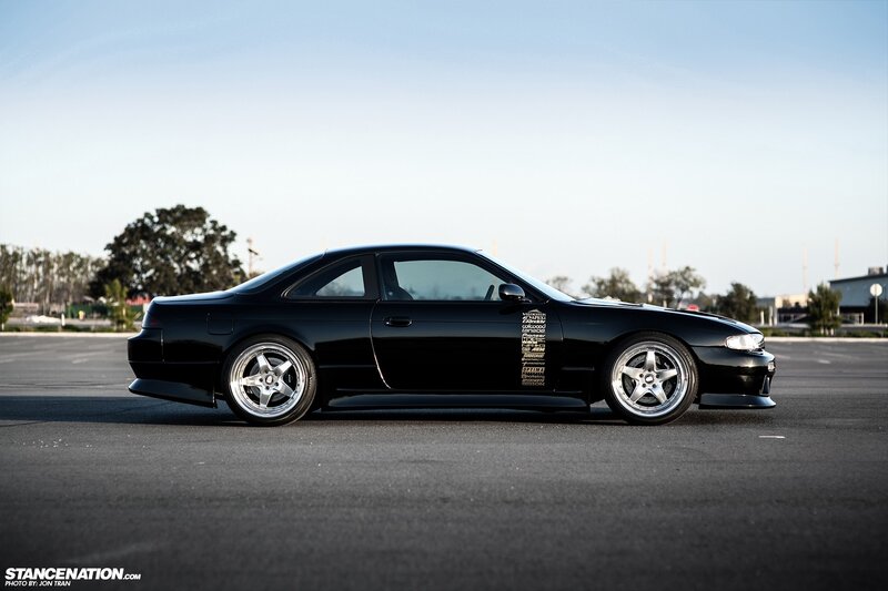 black coupe car side profile