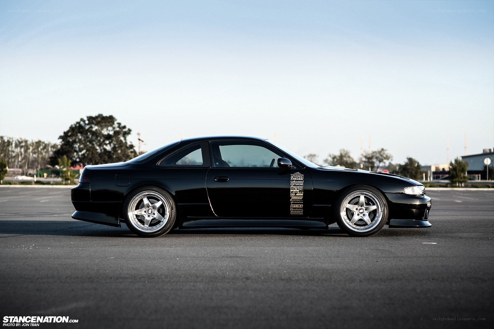 black coupe car side profile