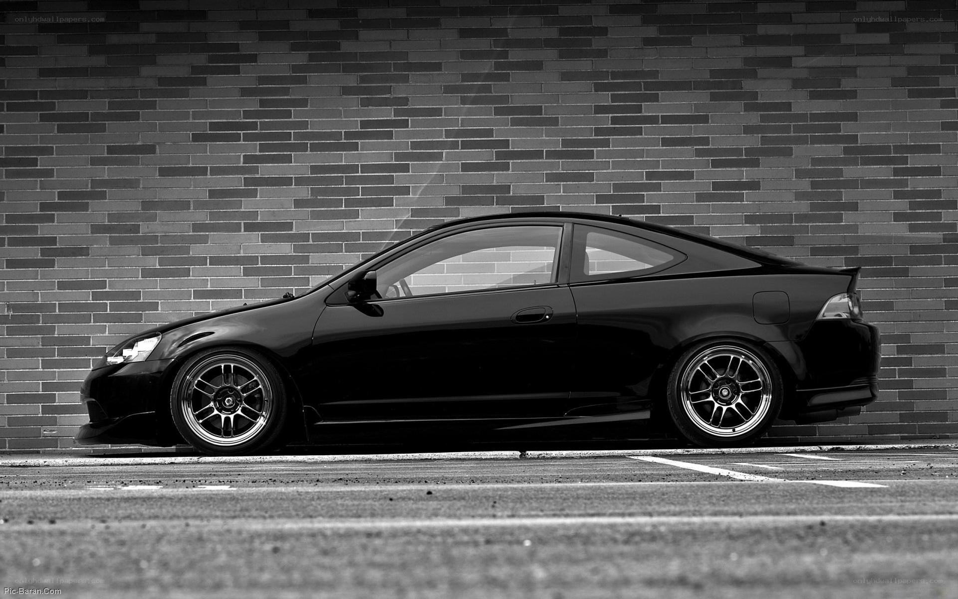 black coupe car side profile