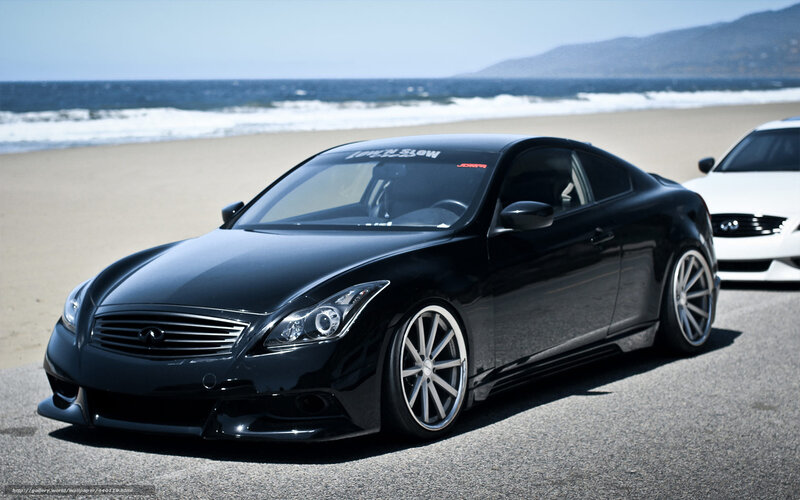 Black Coupe on Beach — Serene