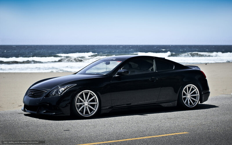 Black Coupe on Beach
