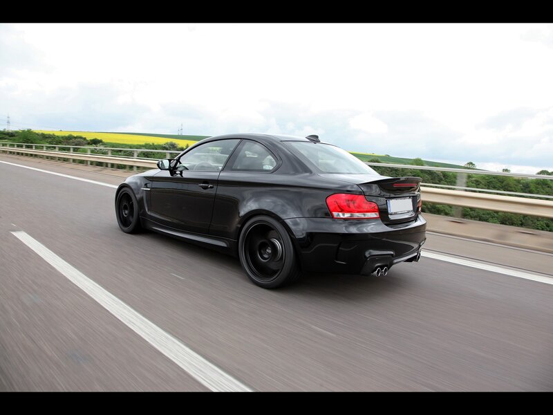 black coupe on highway