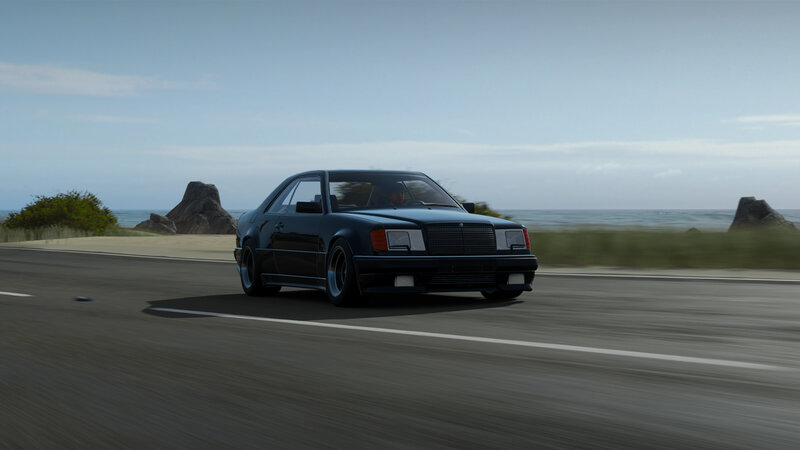 Black Coupe on Road