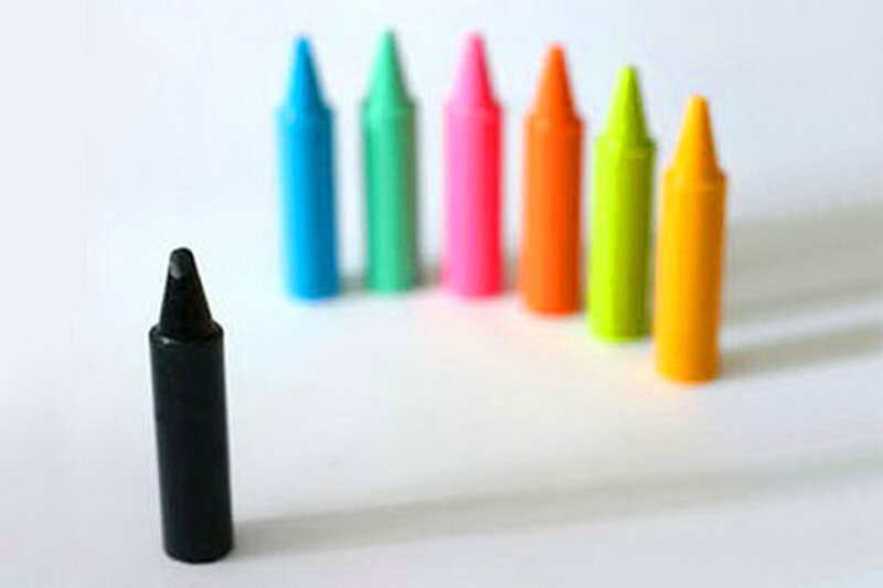 Black Crayon in Front