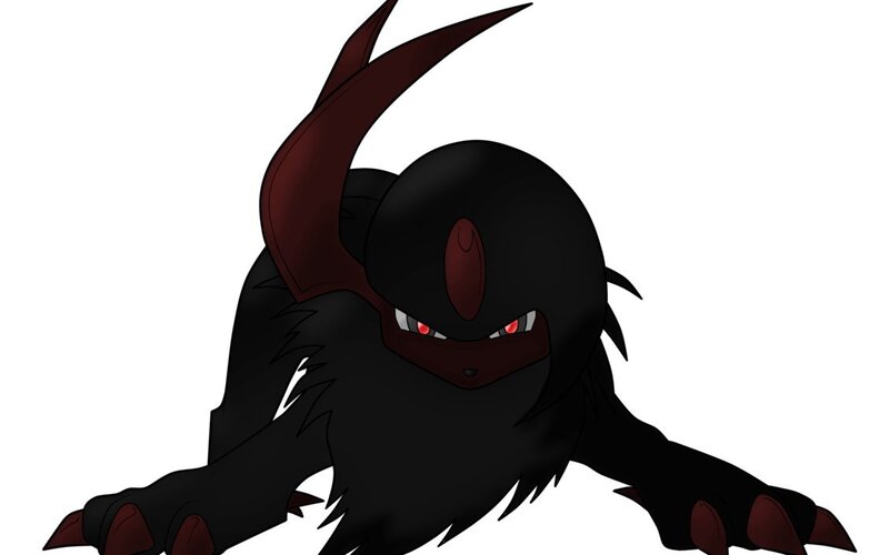 Black Creature with Red Eyes