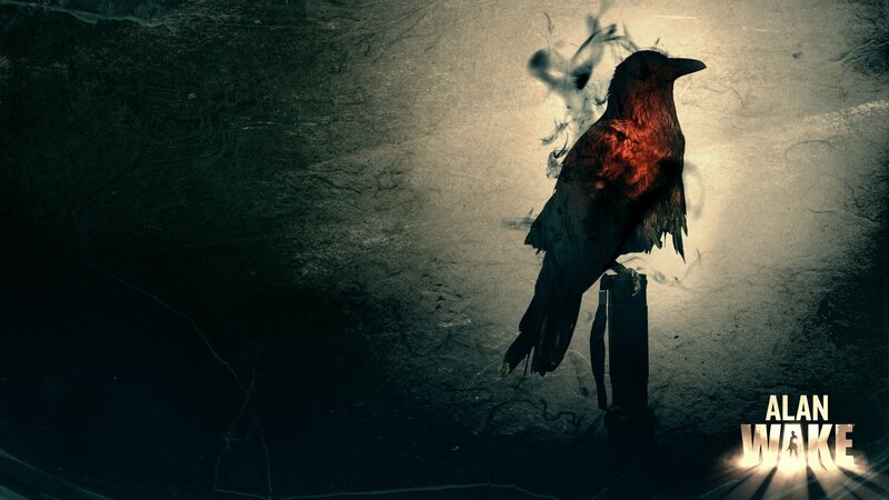 Black Crow on Post — Dark, Dramatic