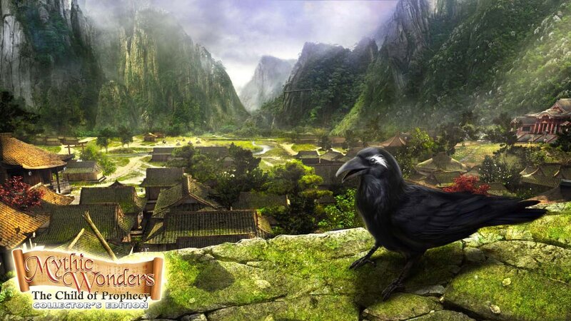 Black Crow on Rock — Green