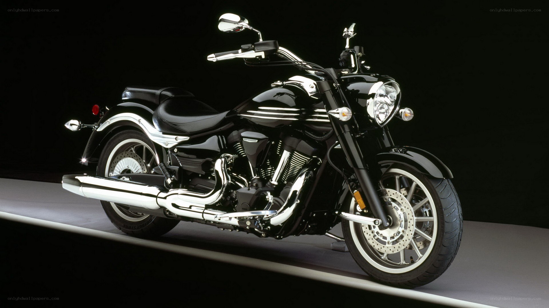 black cruiser motorcycle