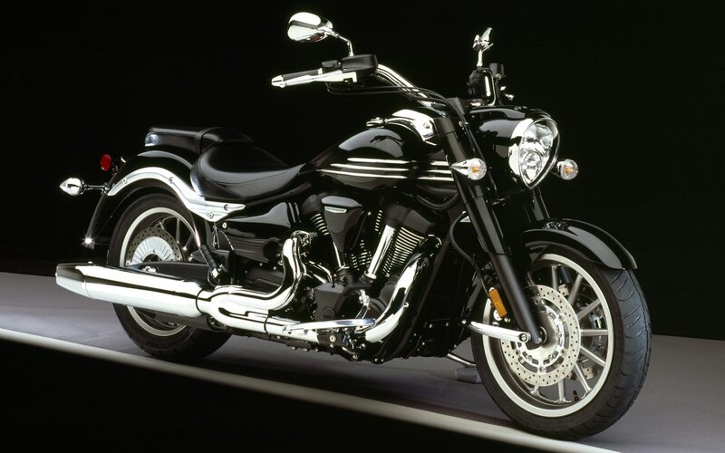Black Cruiser Motorcycle — Dramatic, Photograph, Chrome Exhaust