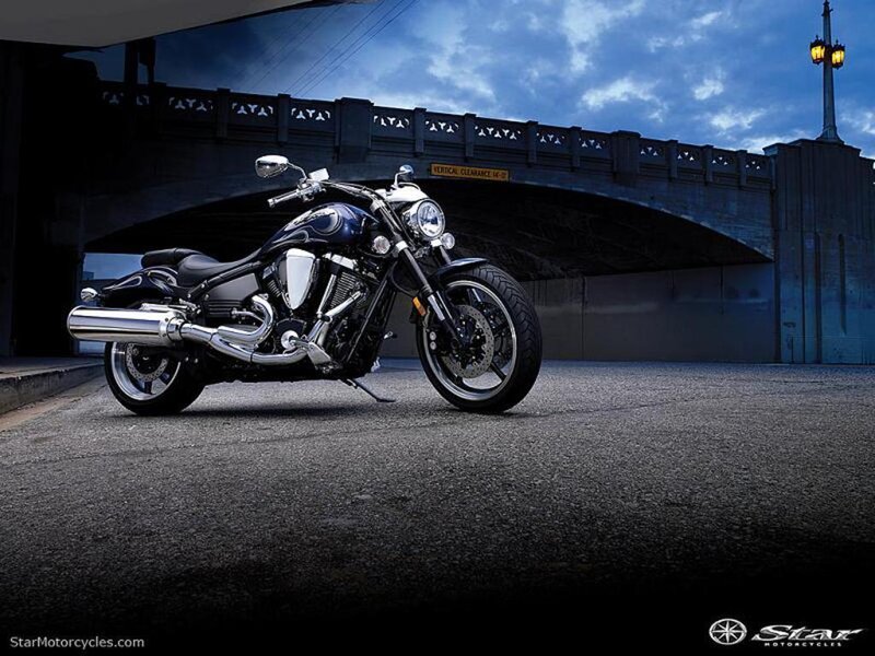 Black Cruiser Motorcycle — Dramatic