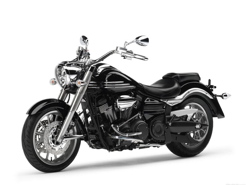 Black Cruiser Motorcycle — Neutral, Photograph, Chrome Details, Leather Seat