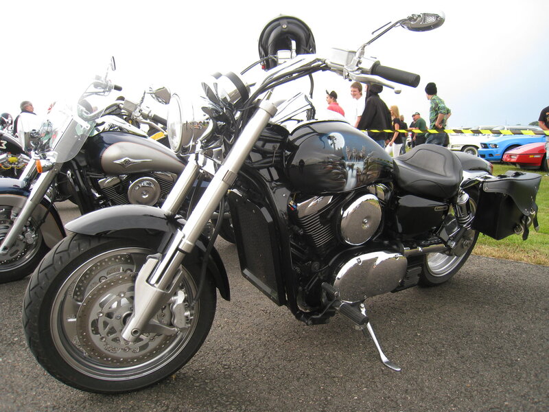 Black Cruiser Motorcycle — Outdoor