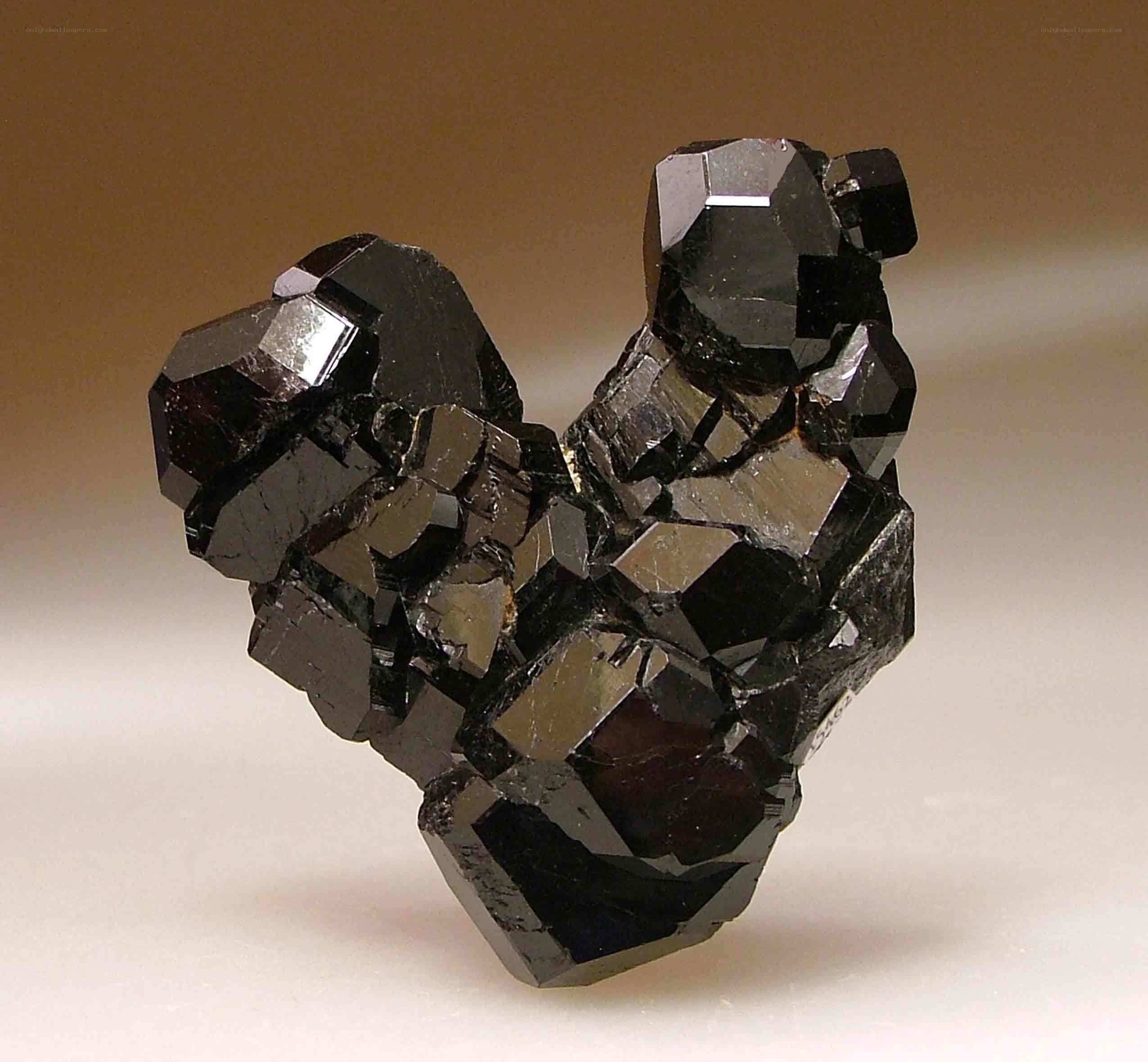 black crystal cluster