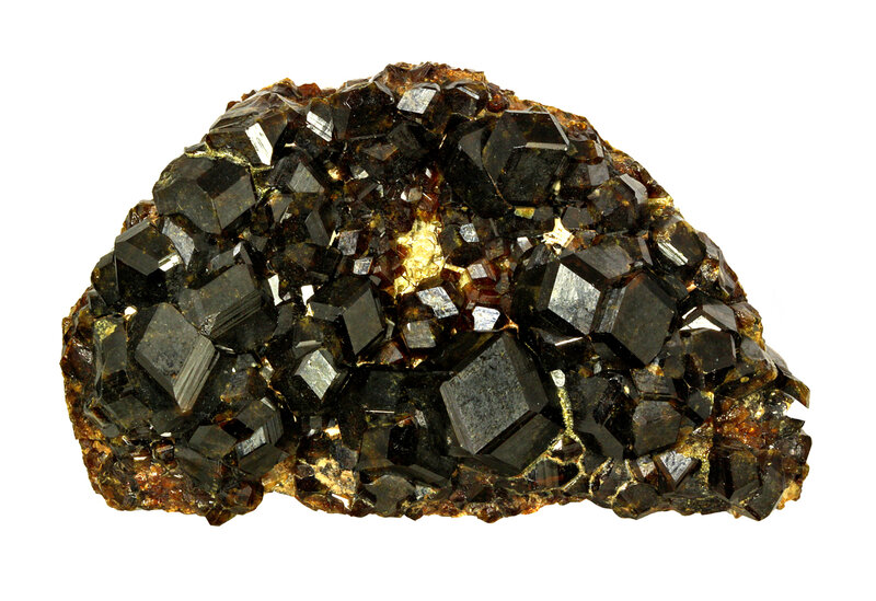 Black Crystals on Rock