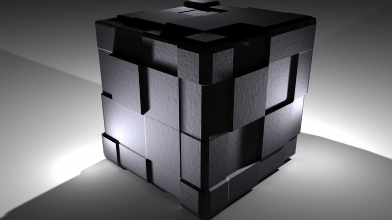 Black Cube Structure — Gray