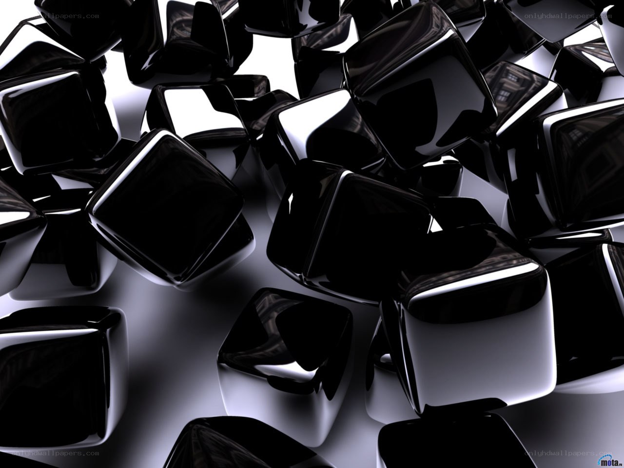 black cubes abstract background