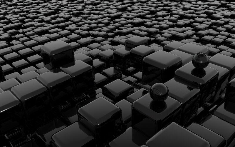 black cubes abstract pattern