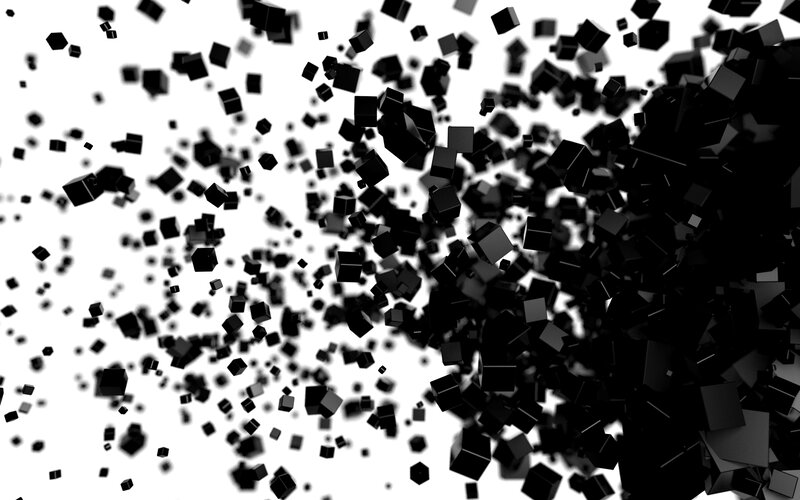 Black Cubes Floating — Dynamic