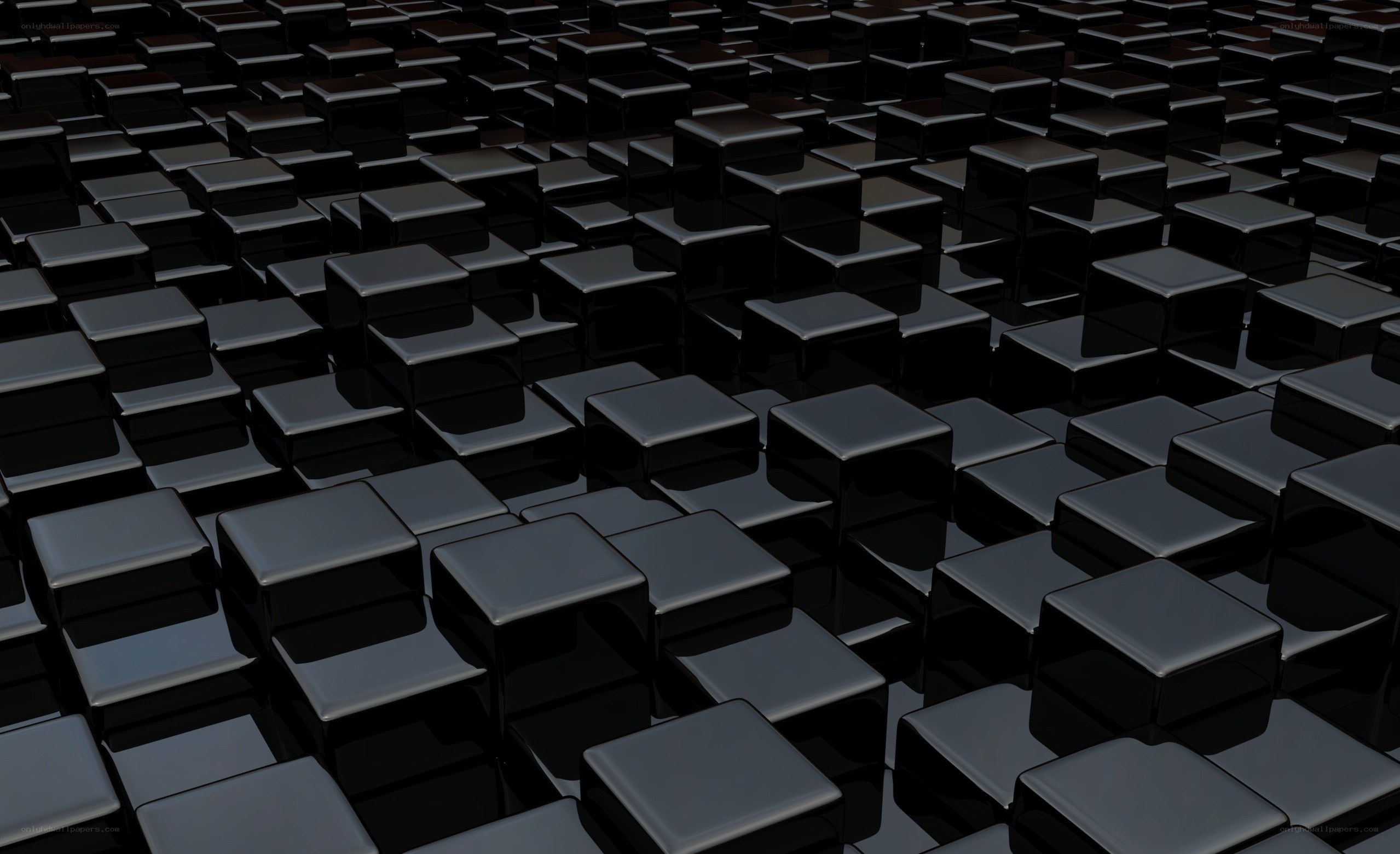 black cubes in grid pattern