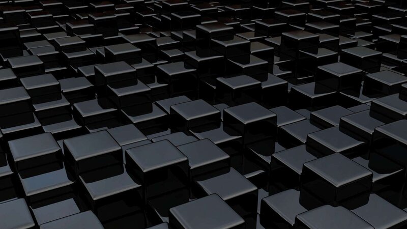 black cubes in grid pattern