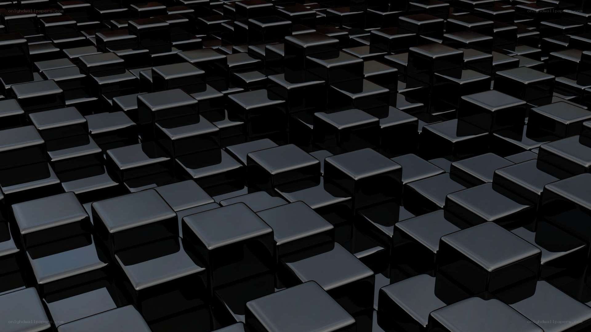 black cubes in grid pattern