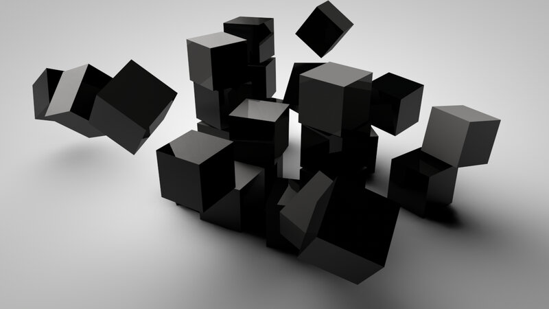 Black Cubes in Motion — Neutral