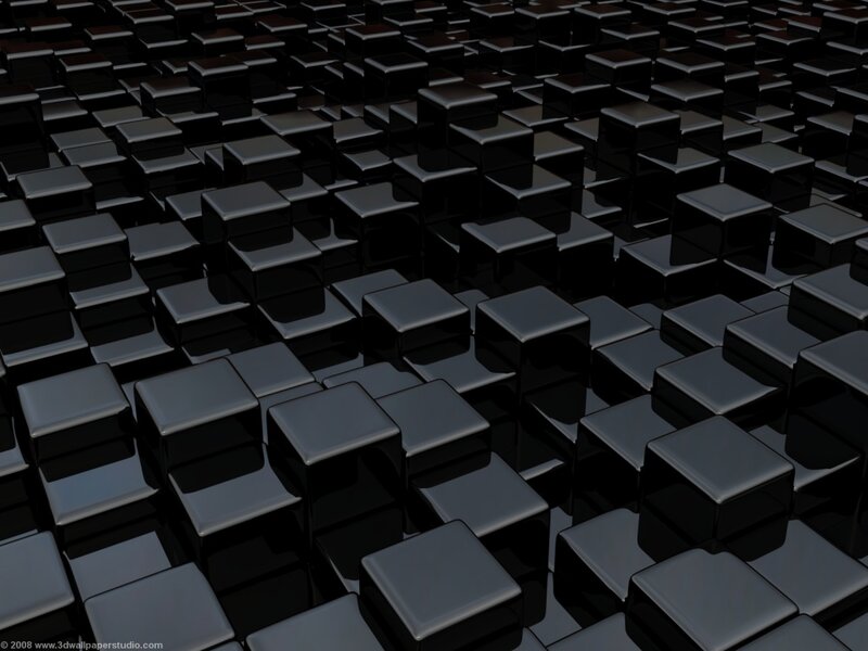 Black Cubes in Rows