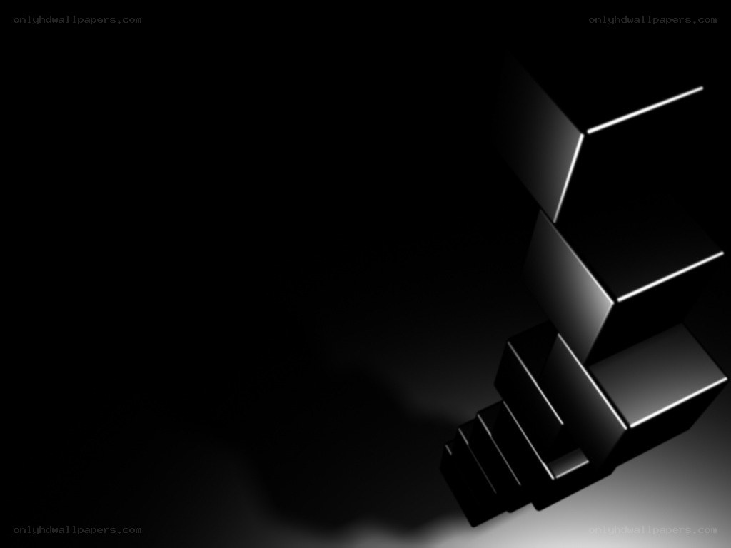black cubes on dark background