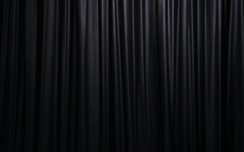 Black Curtain Fabric — Dark, Photograph