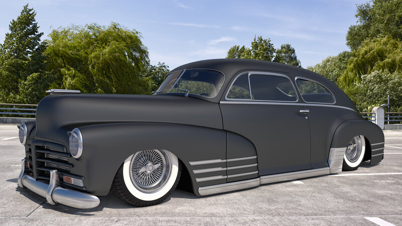 Black Custom Car — Gray