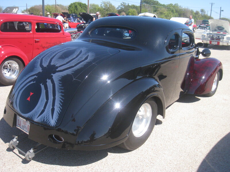 Black Custom Car — Outdoor, Afternoon