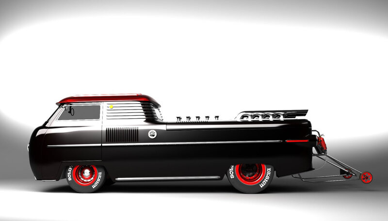 Black Custom Drag Van