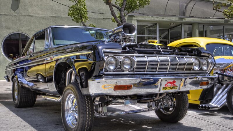 Black Custom Hot Rod — Dramatic, Afternoon, Photograph