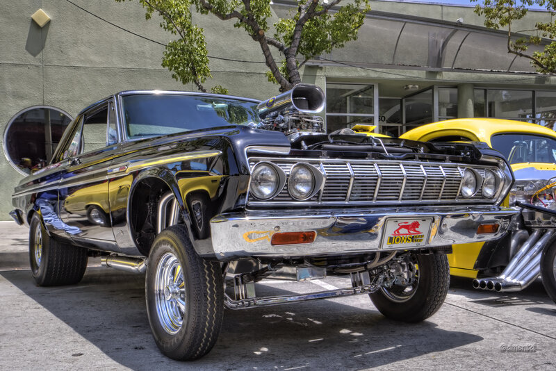 Black Custom Hot Rod — Dramatic, Afternoon