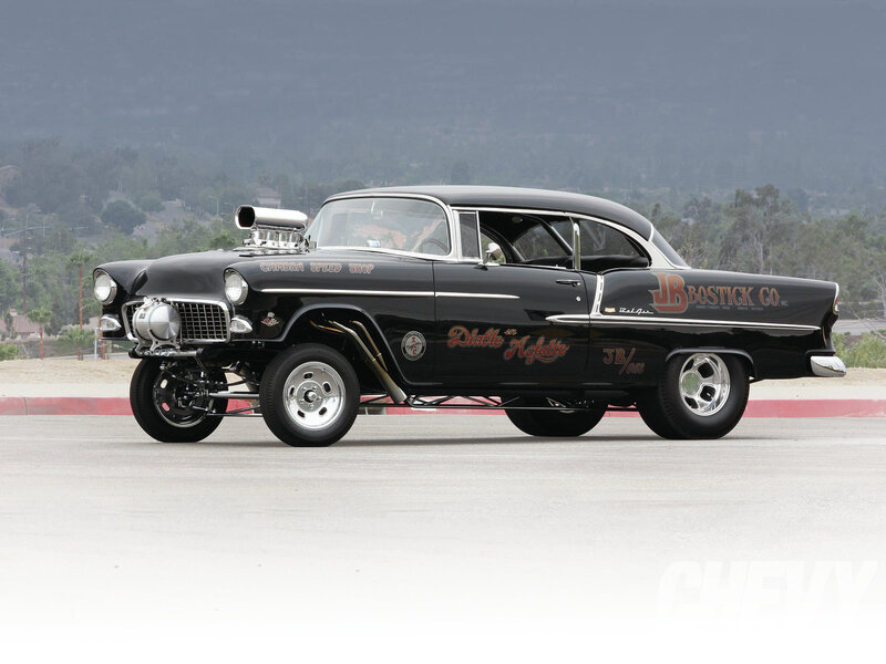 Black Custom Hot Rod — Dramatic