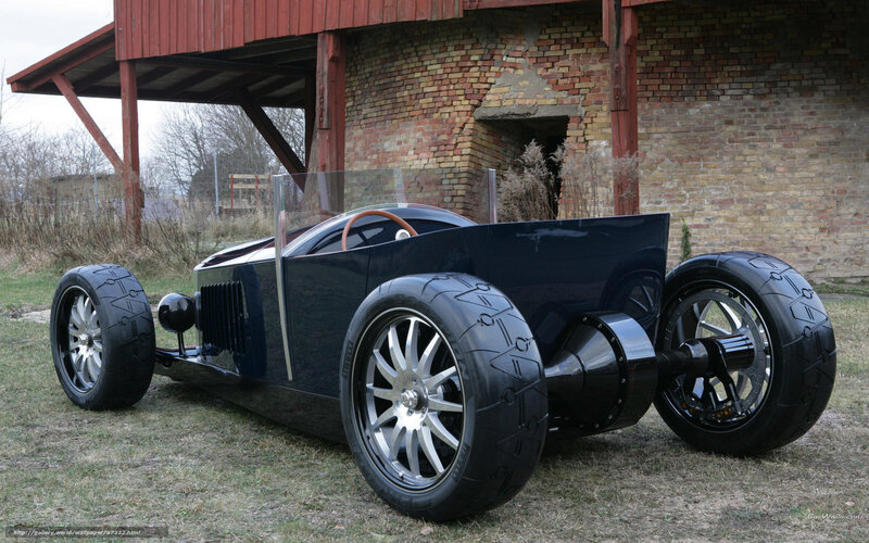 Black Custom Hot Rod — Rustic