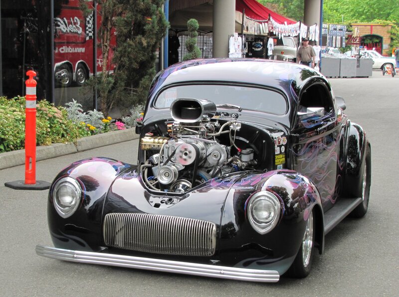 Black Custom Hot Rod — Showcase, Afternoon, Photograph