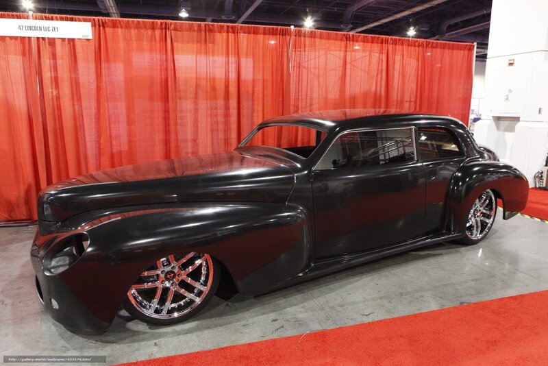 Black custom Lincoln car