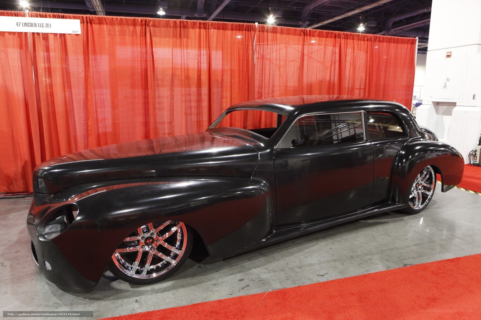 Black custom Lincoln car