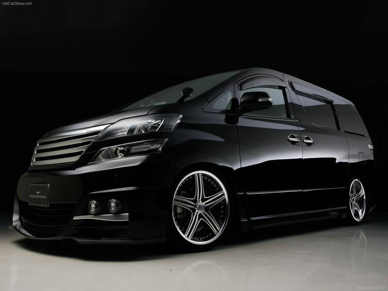 Black custom minivan