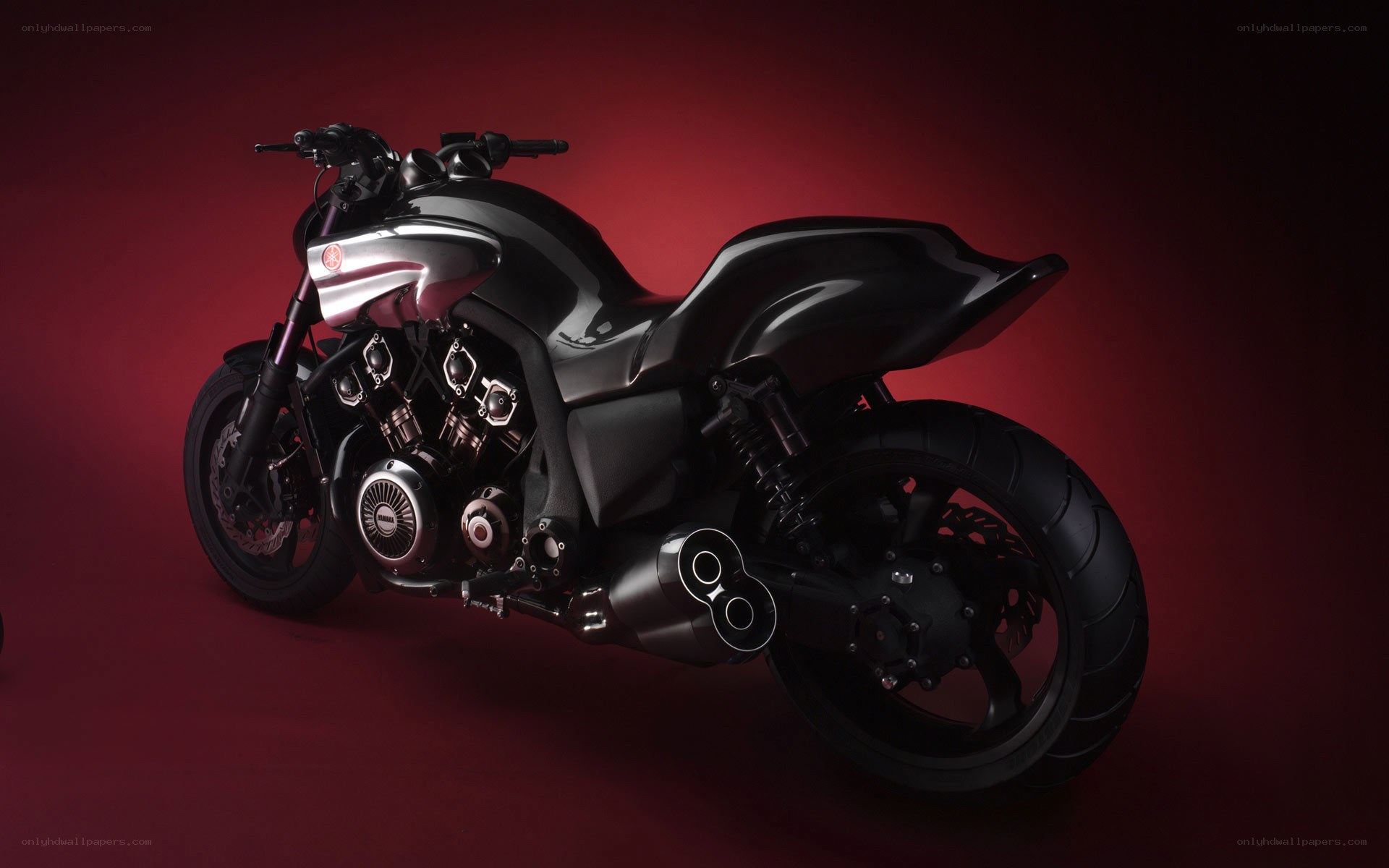 black custom motorcycle