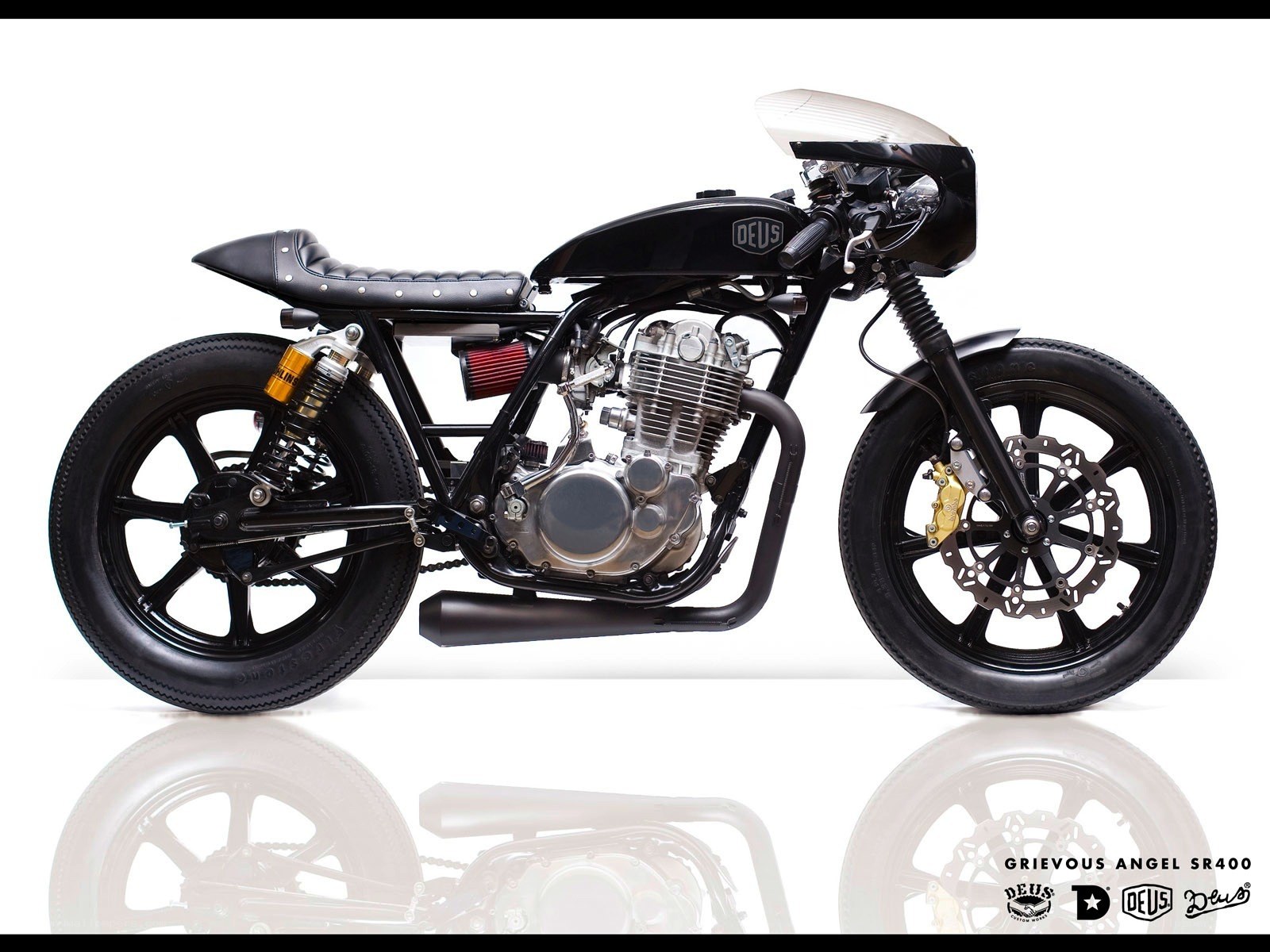 Black custom motorcycle