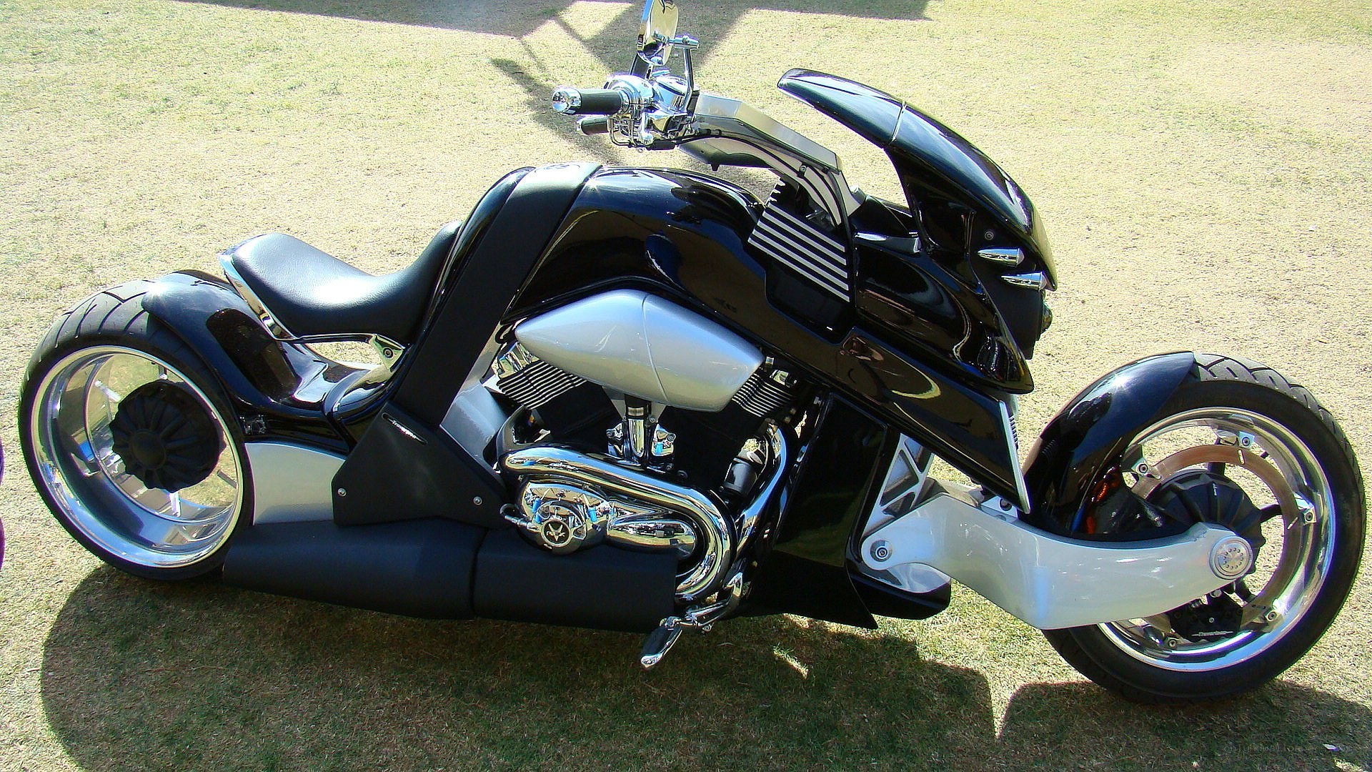 black custom motorcycle