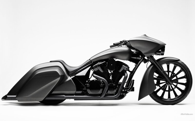 black custom motorcycle