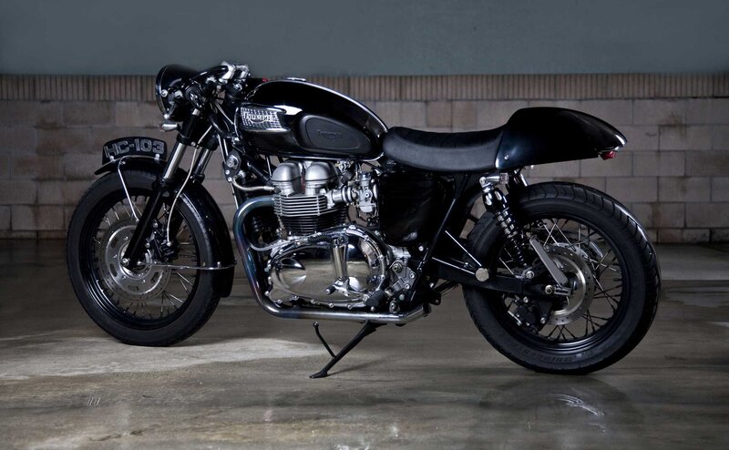 black custom motorcycle