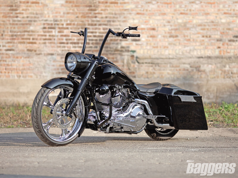black custom motorcycle