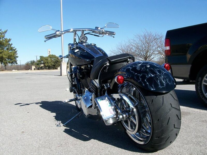 Black Custom Motorcycle — Calm