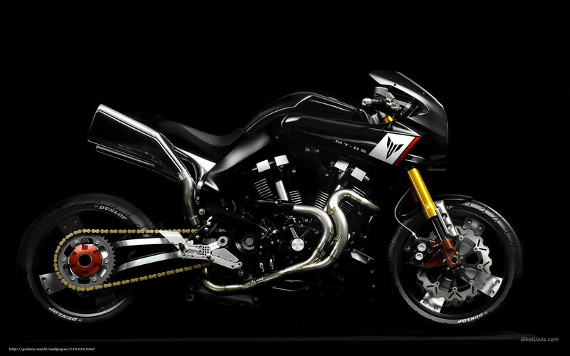 Black Custom Motorcycle — Dramatic, Photograph, Exhaust Pipe