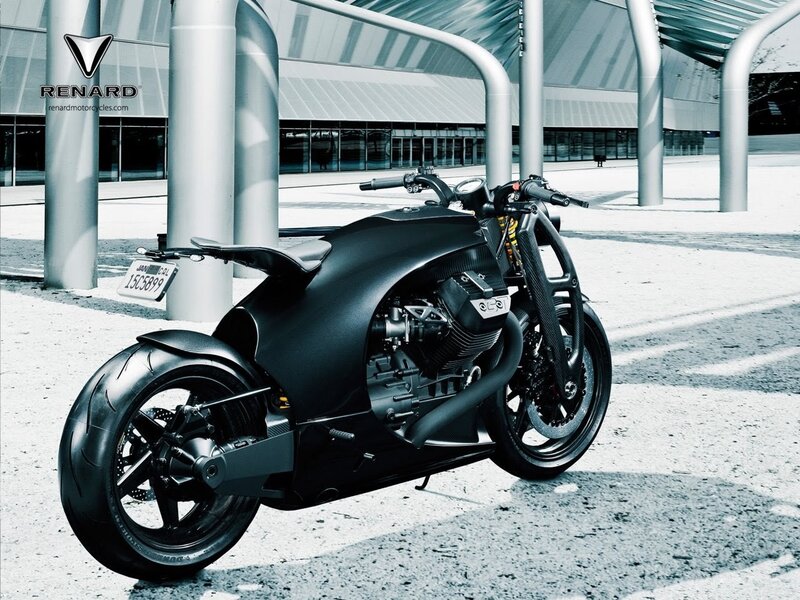 Black Custom Motorcycle — Modern