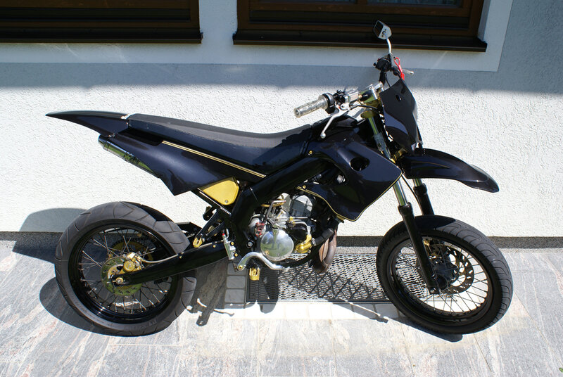 Black Custom Motorcycle — Neutral, Afternoon